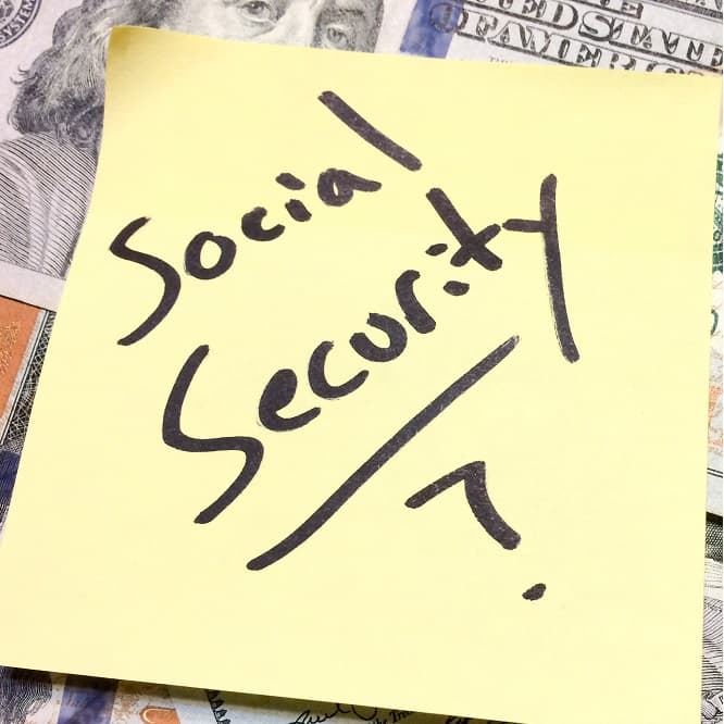 A sticky note that says Social Security